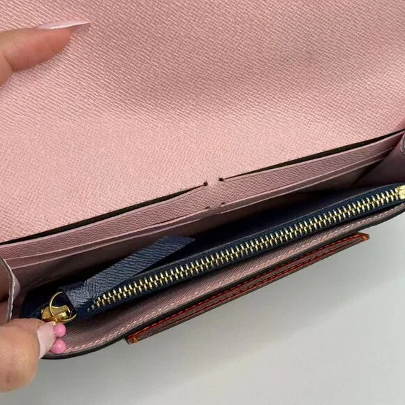 Louis Vuitton Monogram Canvas Wallet with Blue & Orange Accessories - Picture 9 of 11